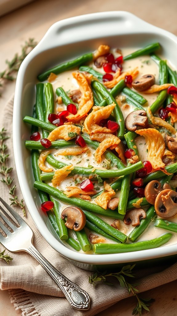mediterranean inspired green bean casserole