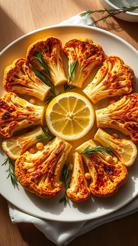 mediterranean roasted cauliflower steaks