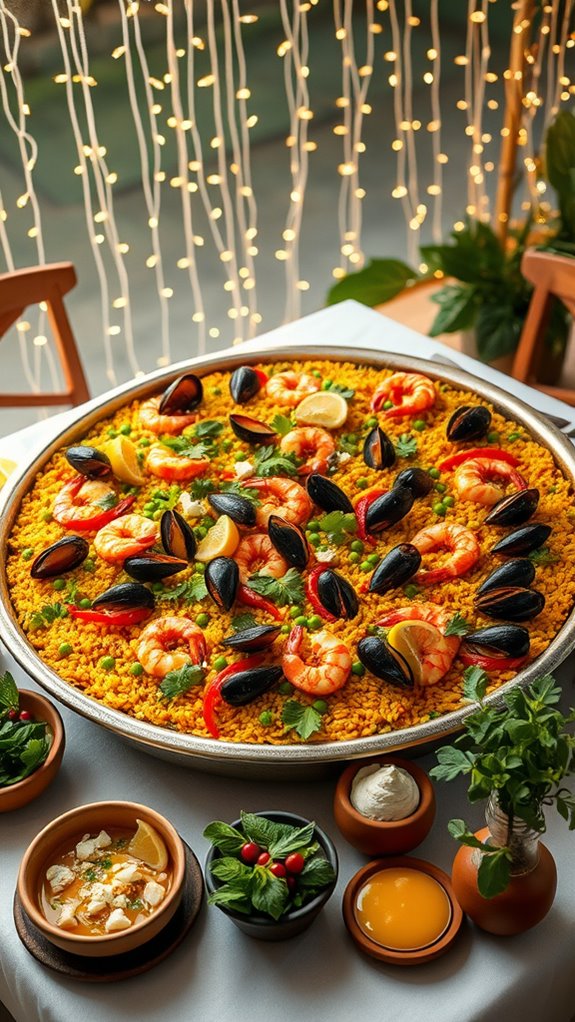 mediterranean seafood paella delight