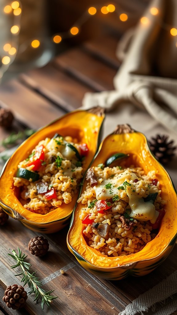 mediterranean stuffed delicata squash