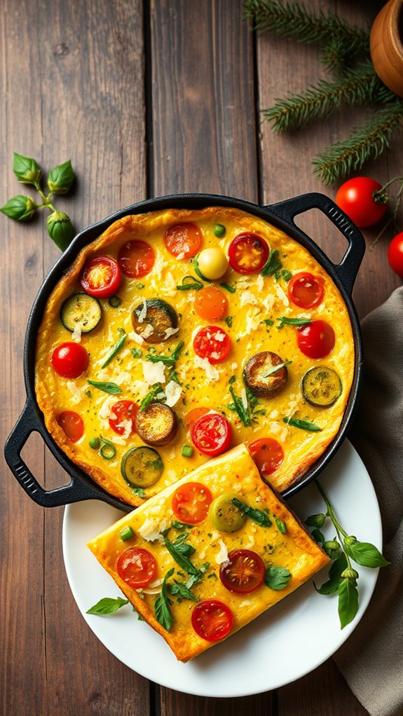 mushroom parmesan frittata recipe