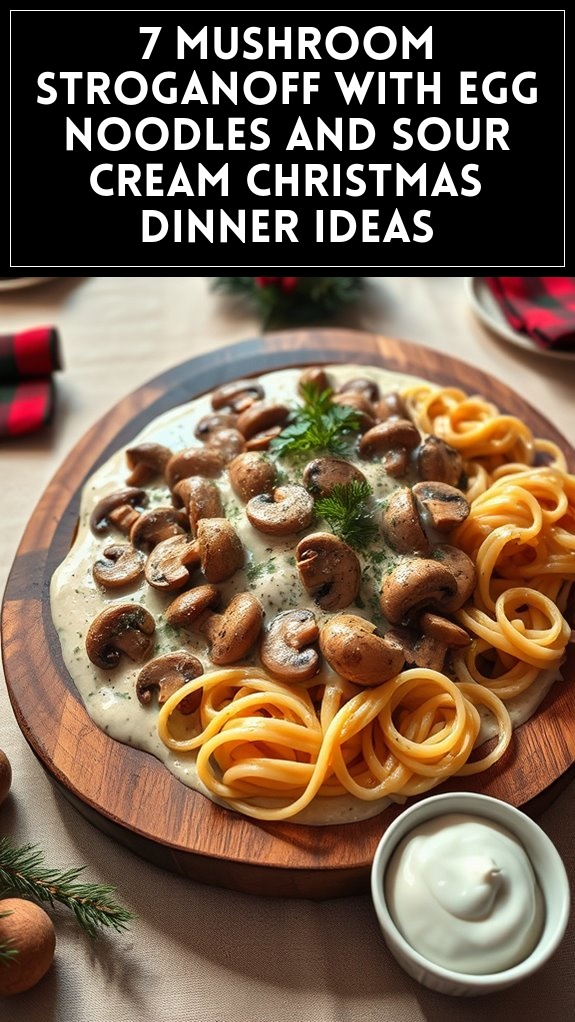 mushroom stroganoff christmas dinner
