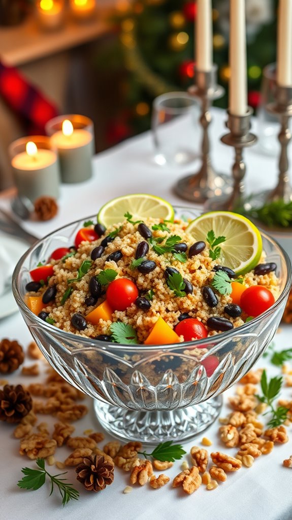 nutty textured quinoa salad