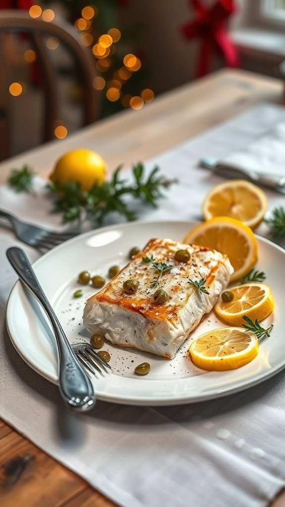 pan roasted cod with lemon