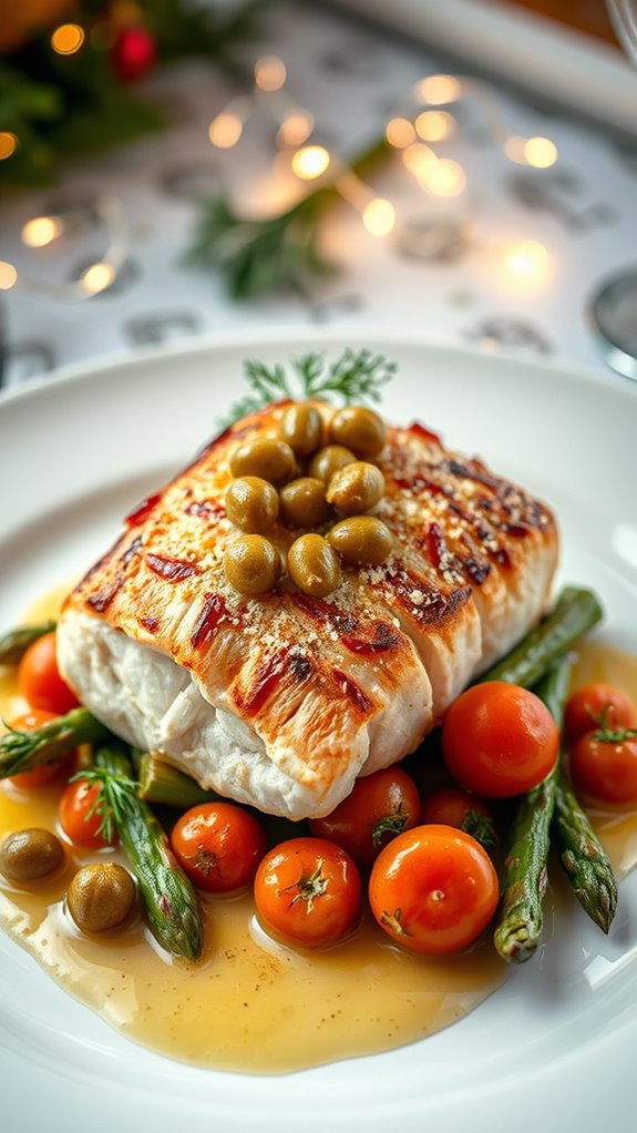 pan roasted monkfish with sauce