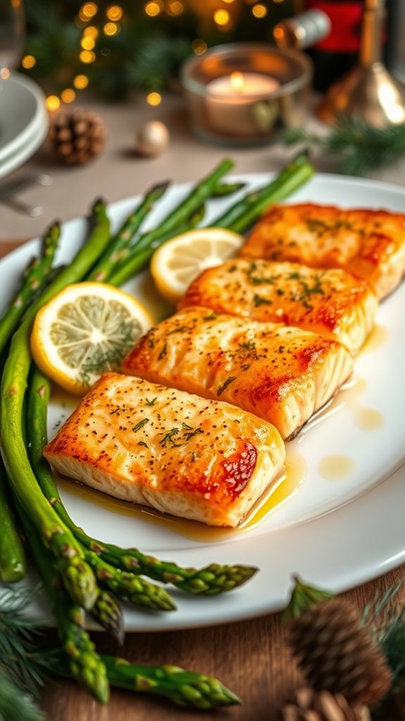 pan seared salmon with lemon