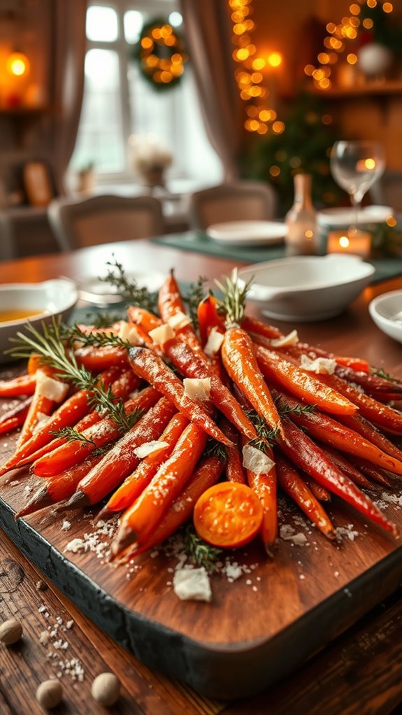 parmesan enhances roasted carrots