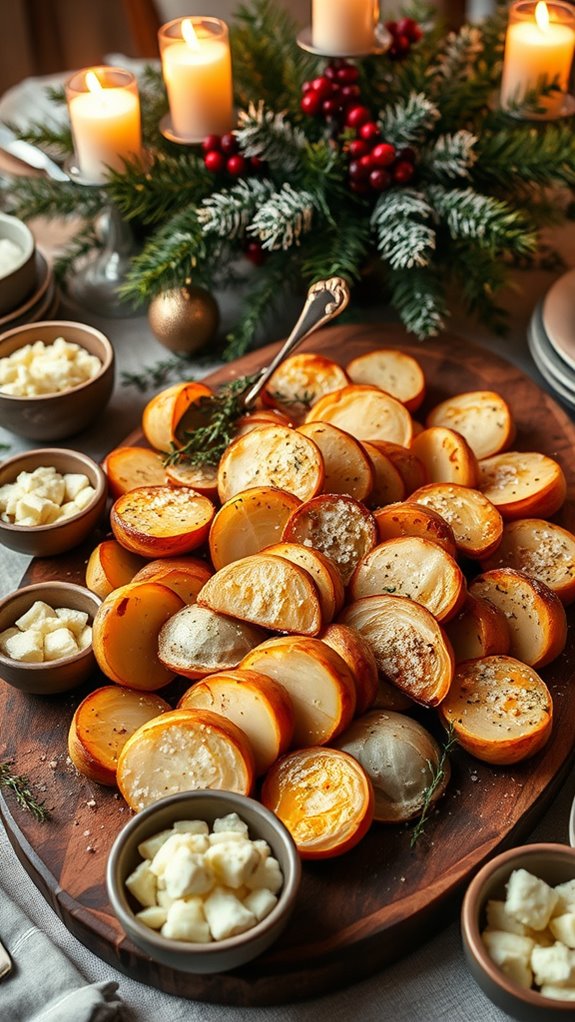 parmesan thyme crusted turnips