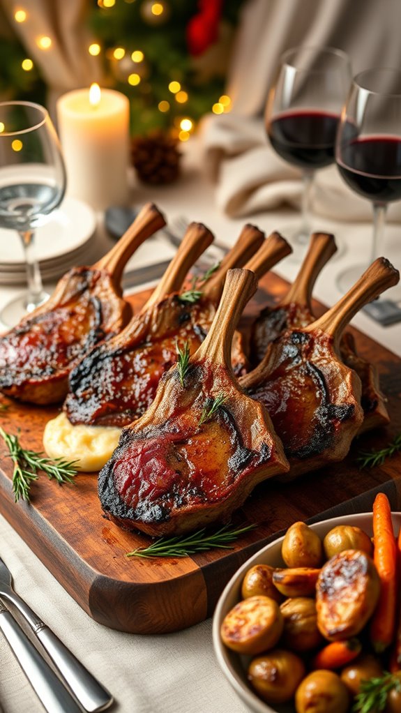 perfectly cooked lamb chops