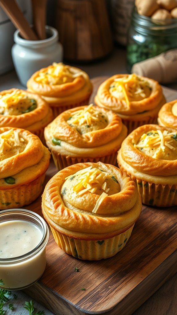 perfectly fluffy green bean muffins