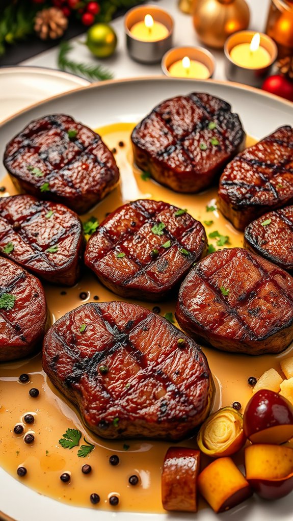 perfectly seasoned beef steak