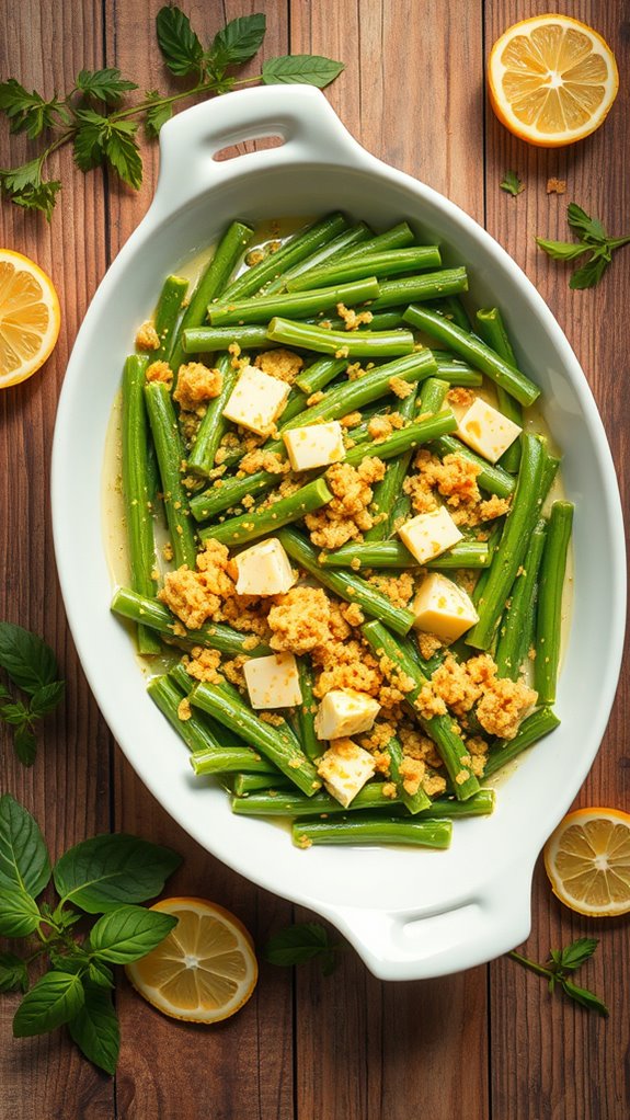 pesto green bean casserole