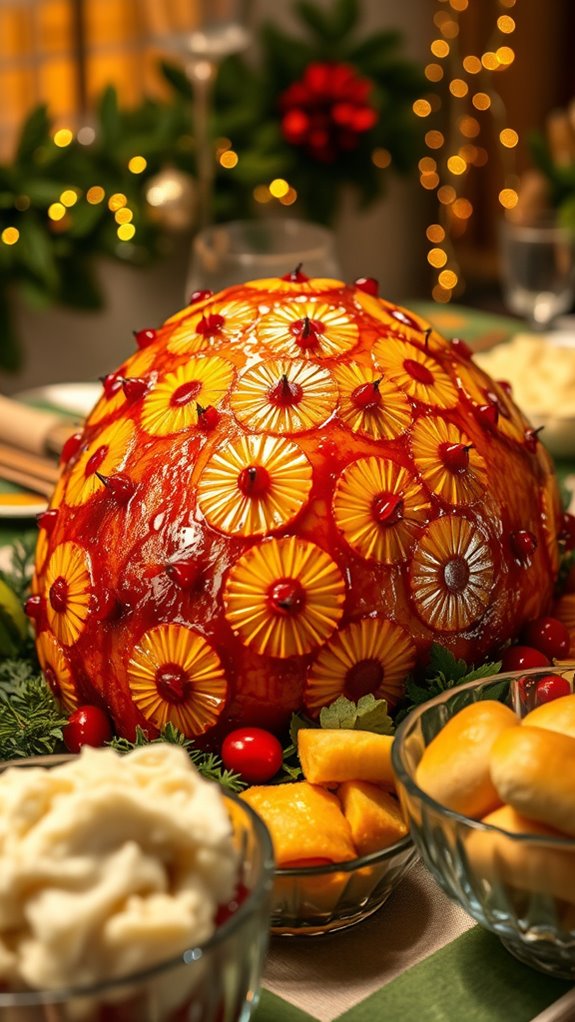 pineapple mustard glazed ham