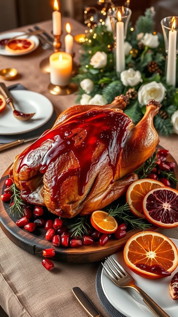 pomegranate glazed roasted duck recipe