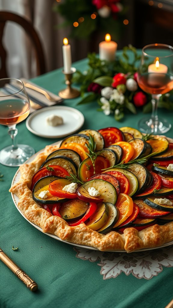 ratatouille tart with goat cheese