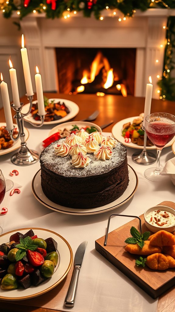 rich peppermint chocolate dessert