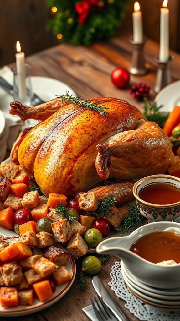 roast turkey with stuffing