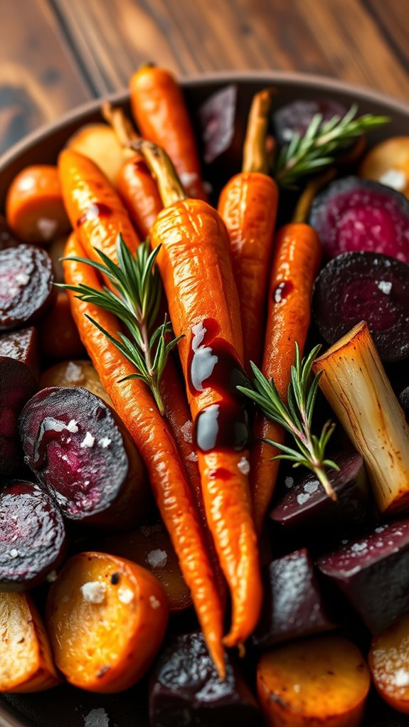 roasted carrots with balsamic reduction