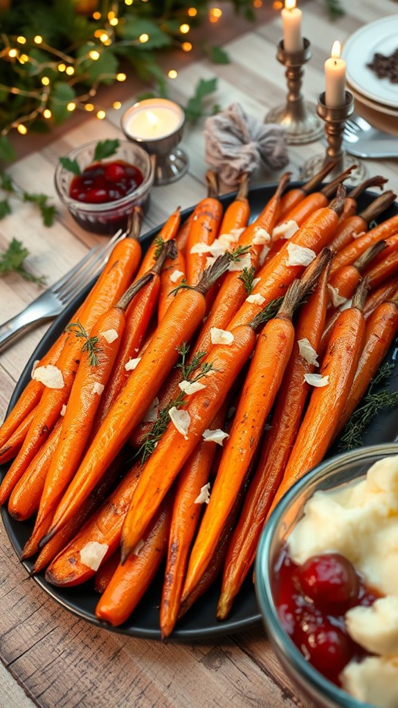 roasted carrots with parmesan