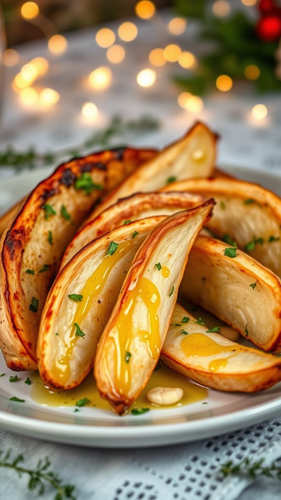 roasted celery root wedges