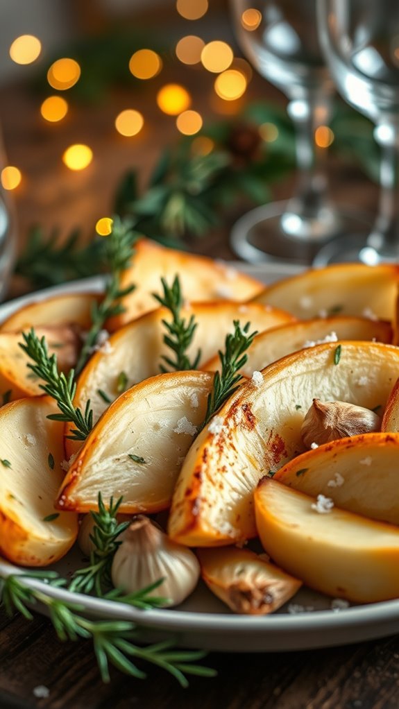 roasted celery root wedges