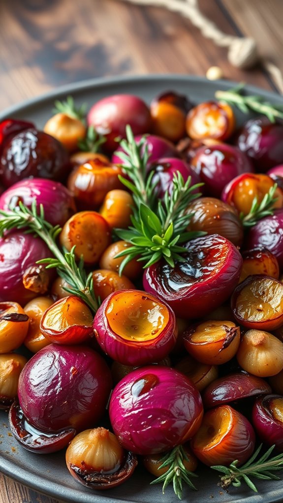 roasted onions with herbs