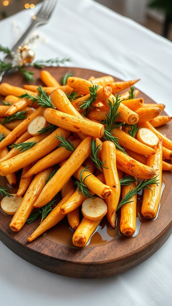 roasted parsnips with garlic