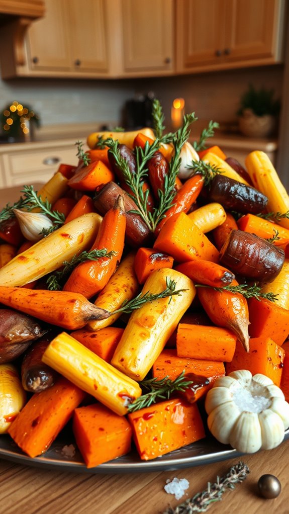 roasted parsnips with garlic