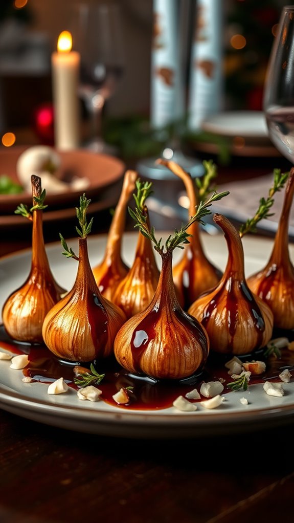 roasted shallots with balsamic