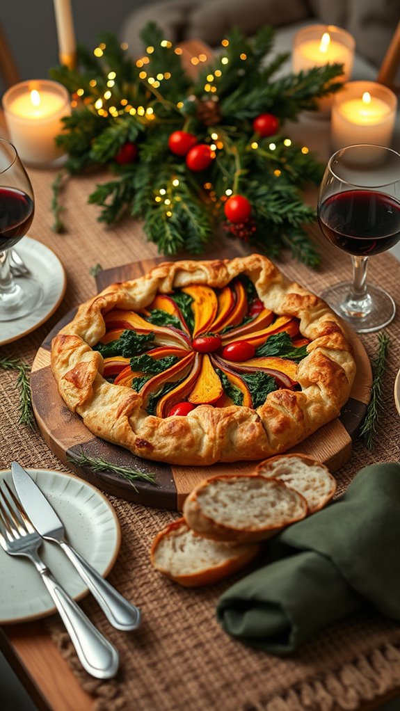 rustic vegetable filled pastry