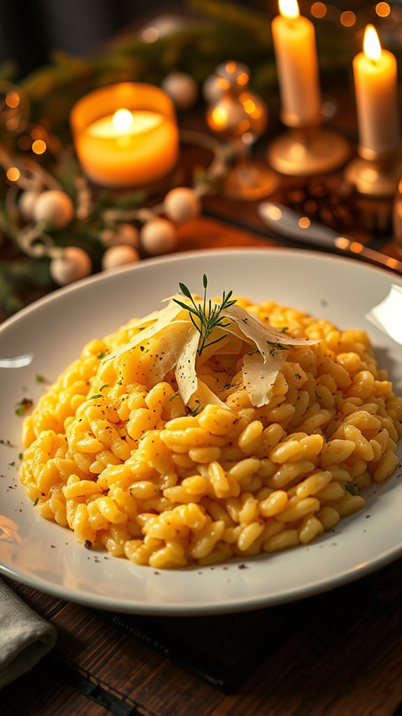 saffron infused festive risotto