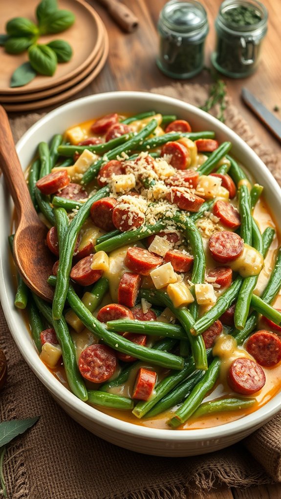 sausage and green beans