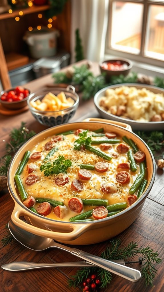 sausage green bean casserole