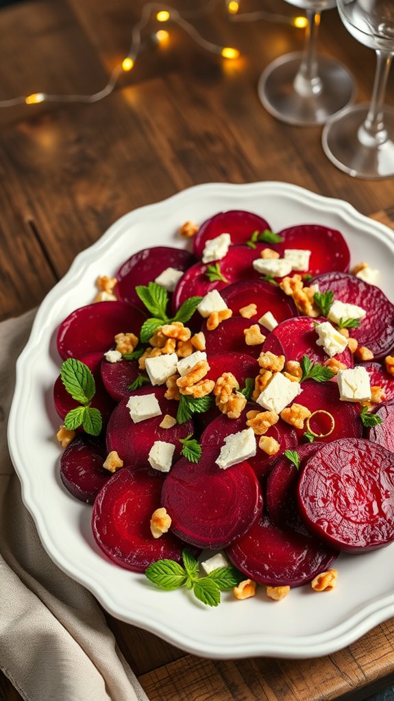 saut ed beets with goat cheese