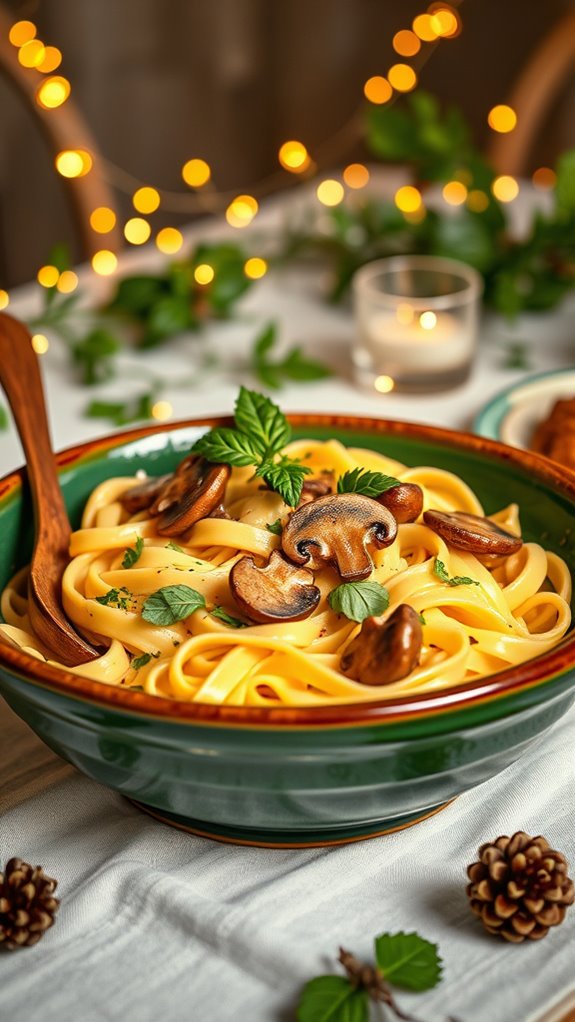 saut ed mushrooms enhance pasta