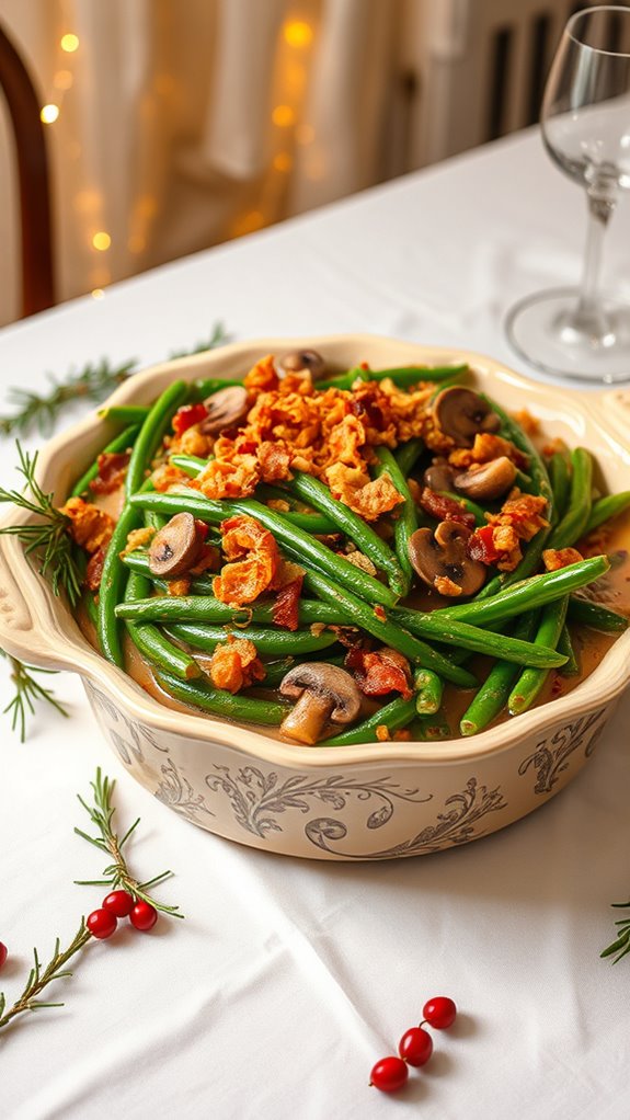 savory bacon mushroom casserole