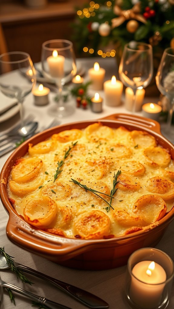savory celery root gratin