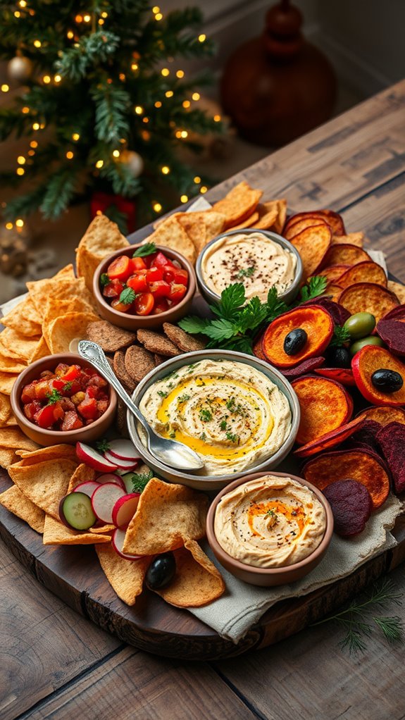 savory chips and dips