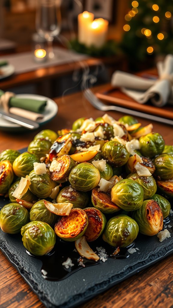 savory garlic parmesan brussels sprouts