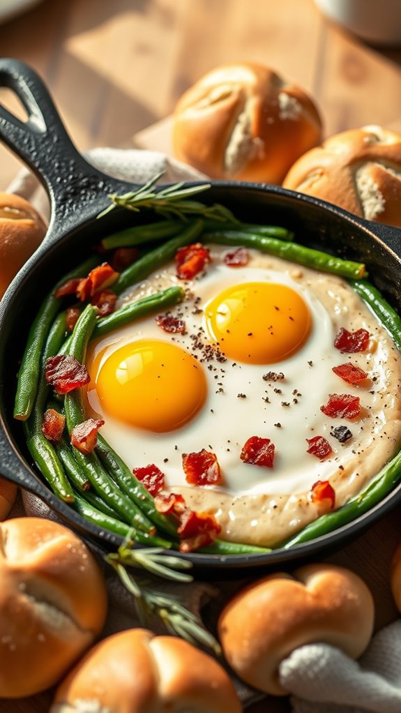 savory green bean skillet