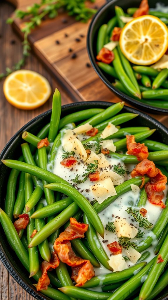 savory green bean skillet