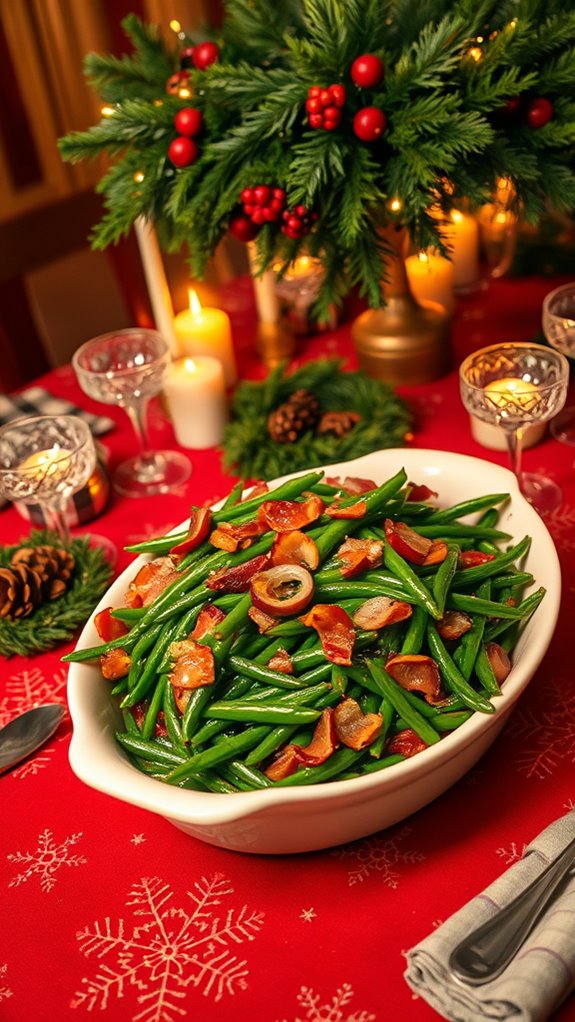 savory green beans bacon dish