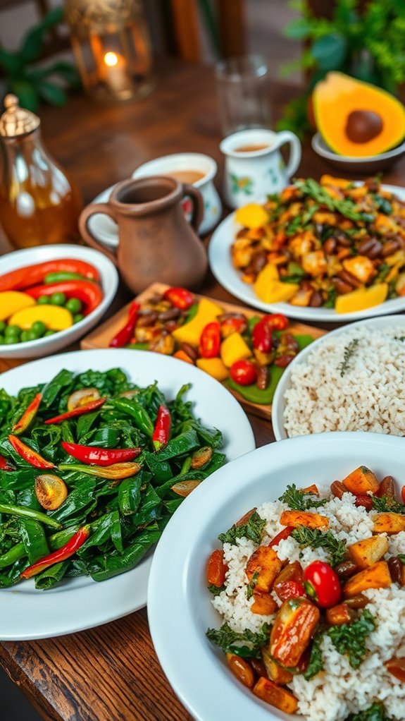 savory jamaican callaloo dish