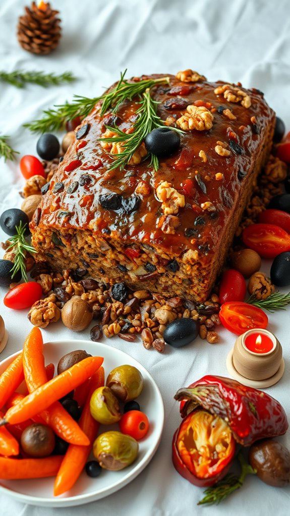 savory mediterranean lentil loaf