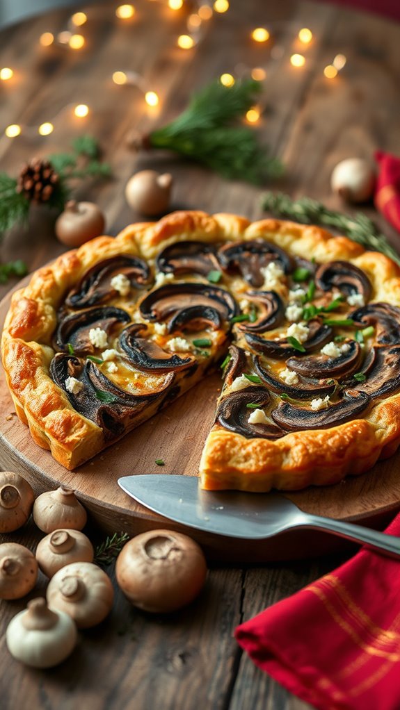 savory mushroom leek tart