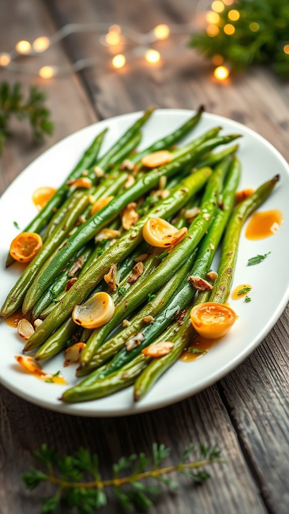 savory roasted green beans