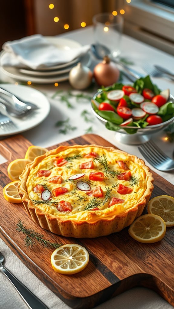 savory salmon dill quiche