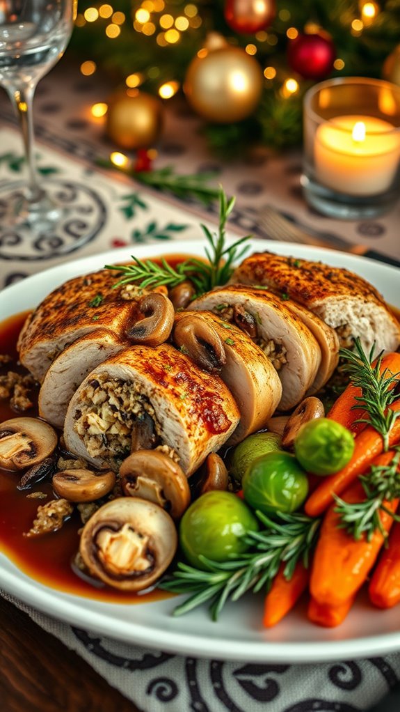 savory stuffed chicken dish