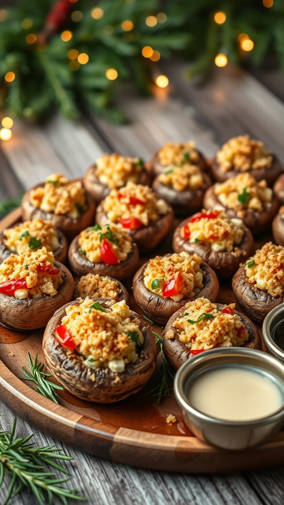 savory stuffed mushroom appetizer