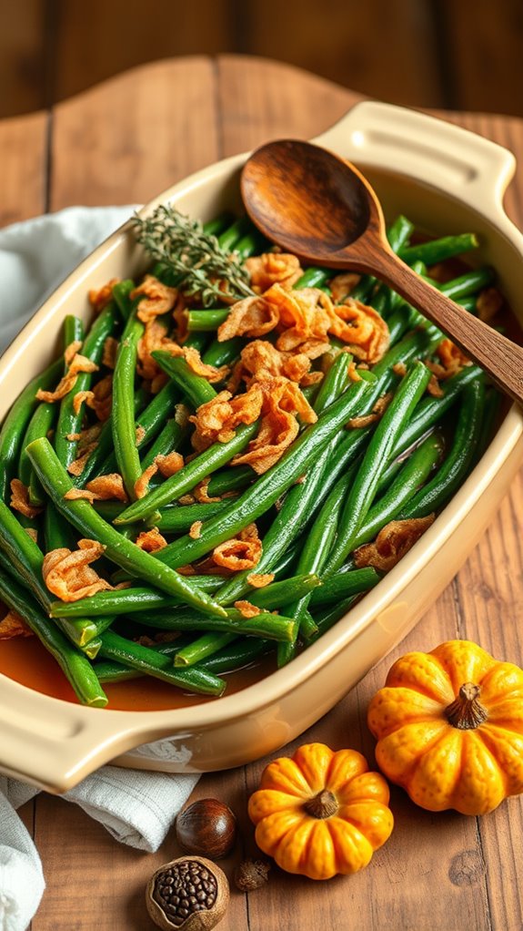 savory sweet green bean casserole